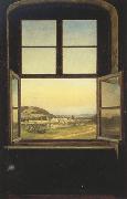 Johan Christian Dahl View of Pillnitz Castle from a Window (mk22) Spain oil painting reproduction